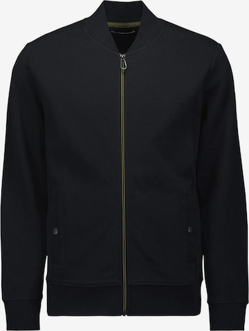 No Excess Zip-Up Hoodie in Black: front