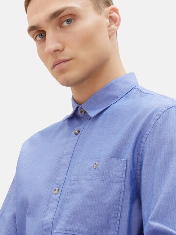 Coupe regular Chemise TOM TAILOR DENIM en bleu