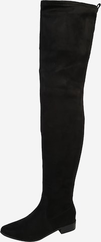 GLAMOROUS Kozačky nad kolena 'FW6921 TW' – černá: přední strana