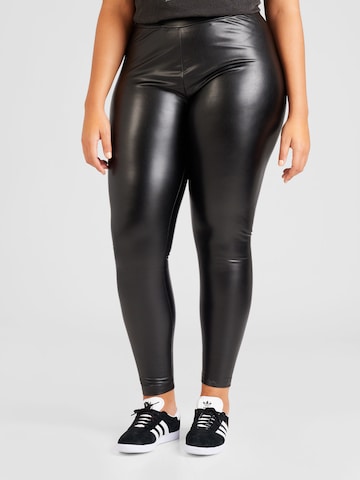 ONLY Carmakoma Regular Leggings 'PAPAYA' i svart: forside