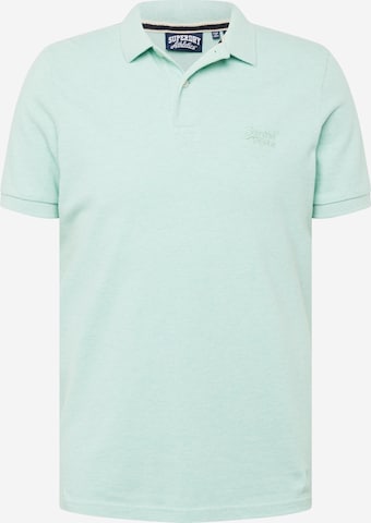 Superdry T-shirt 'CLASSIC' i grön: framsida