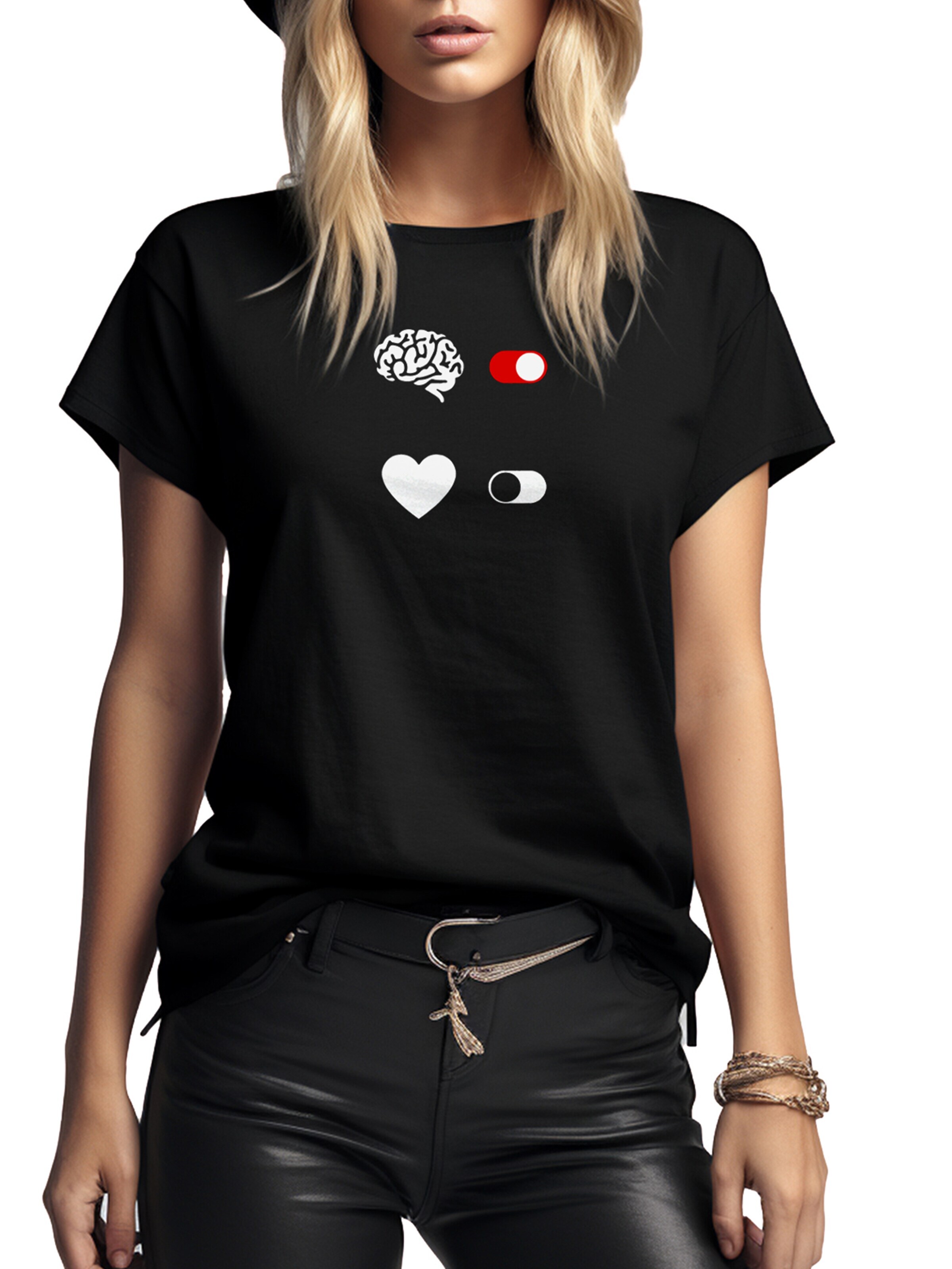 MAKAYA Shirt 'Brain On' in Black