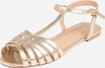 ABOUT YOU Sandalen met riem 'Felicia' in Goud: voorkant