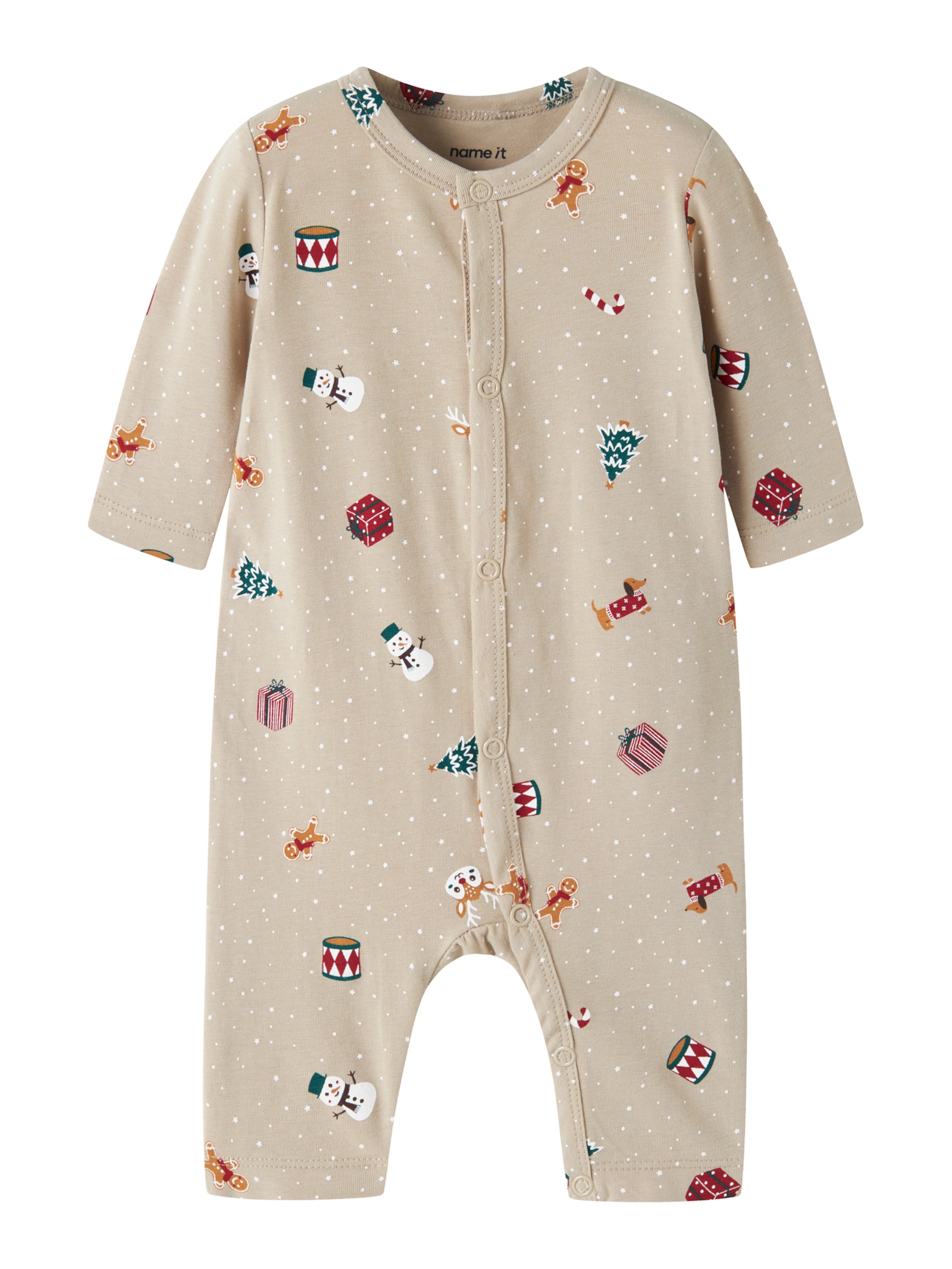 NAME IT Pajamas 'NBNVISMAS' in Beige: front