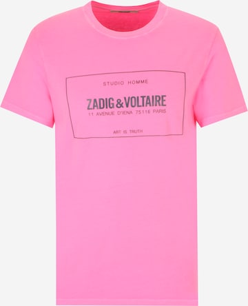 Zadig & Voltaire Shirt 'TED BLASON' in Pink: front