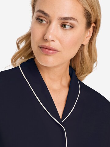 Hanro Pyjama 'Natural Comfort' in Blau