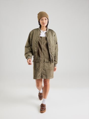 Gonna con pettorina 'ONLGLOBAL' di ONLY in verde