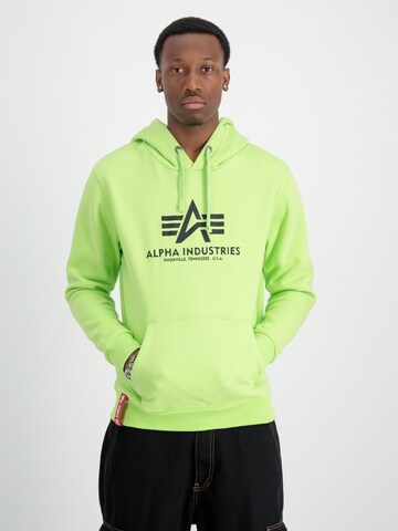 ALPHA INDUSTRIES Mikina – zelená: přední strana