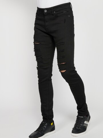 KOROSHI Slimfit Jeans i sort