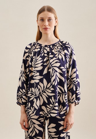 SEIDENSTICKER Blouse 'Schwarze Rose' in Blauw: voorkant