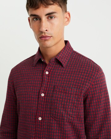 WE Fashion Regular fit Button Up Shirt in Red