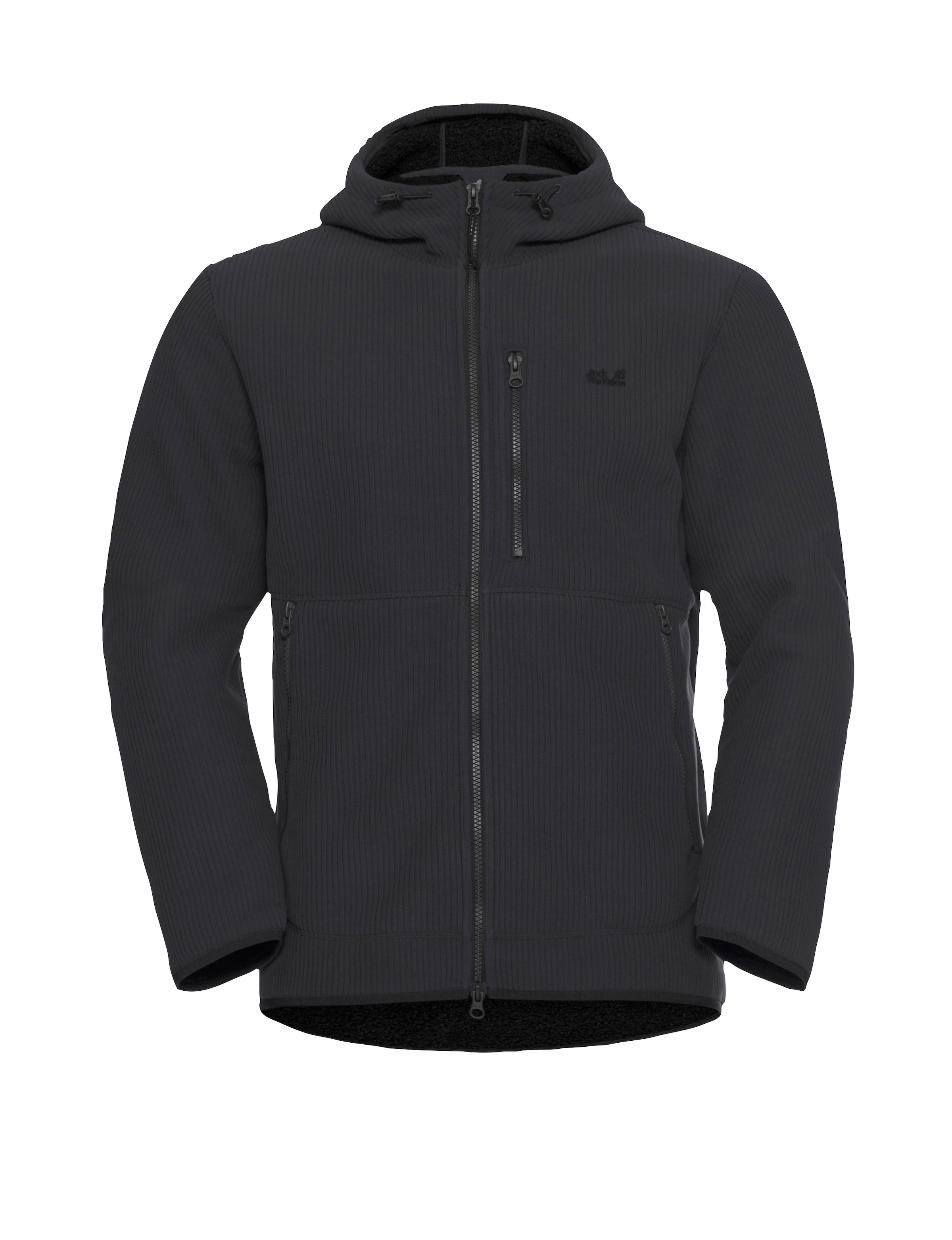 JACK WOLFSKIN Fleecejacke in Schwarz: Vorderseite
