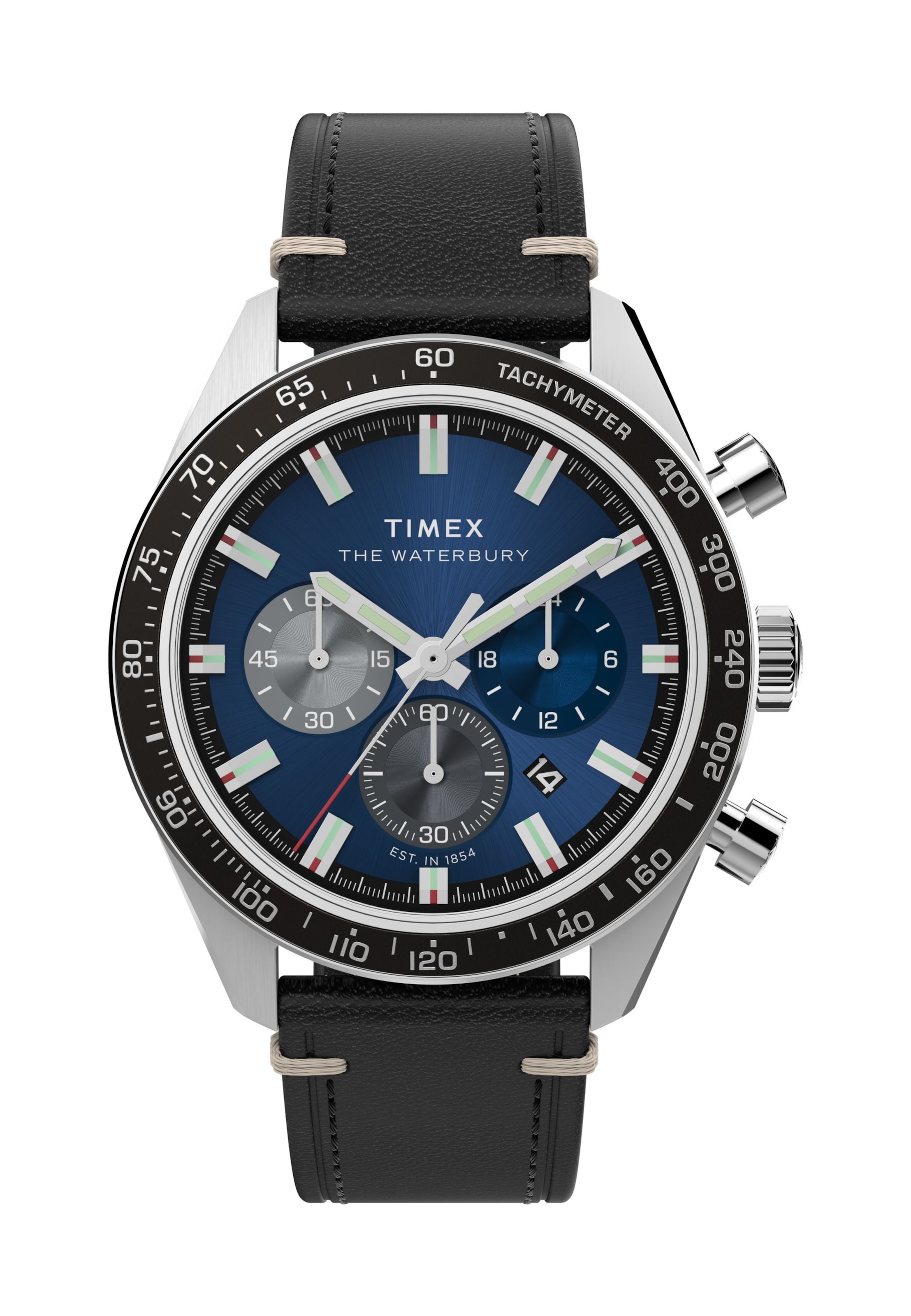 Orologio analogico 'Waterbury Traditional' di TIMEX in nero: frontale