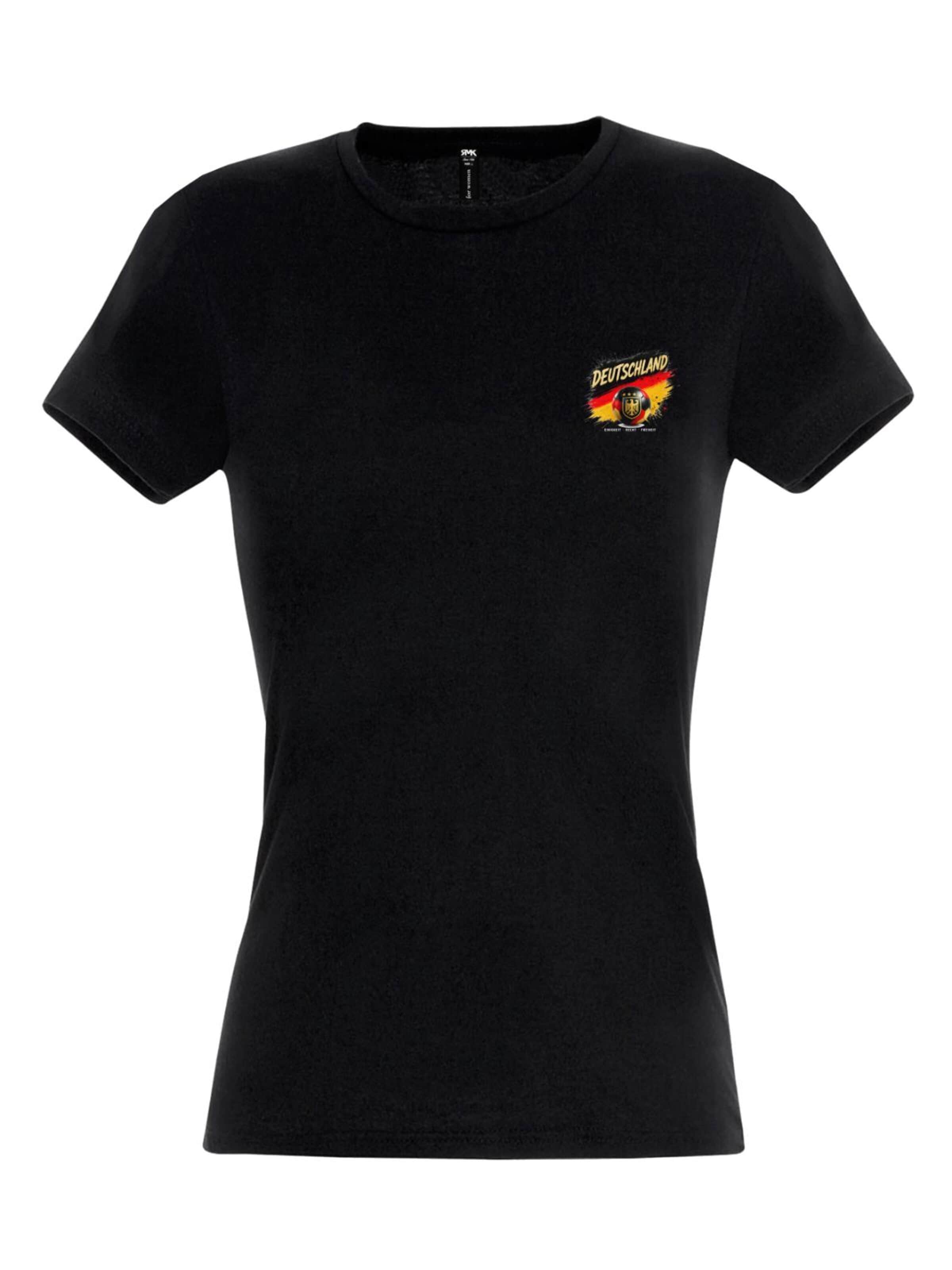 RMK Shirt 'WM Fußball Deutschland' in Black: front