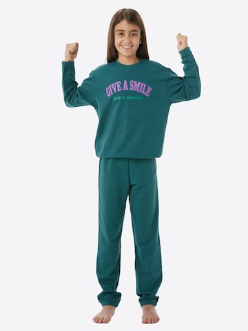 Pyjama ' Nightwear ' SCHIESSER en vert : devant