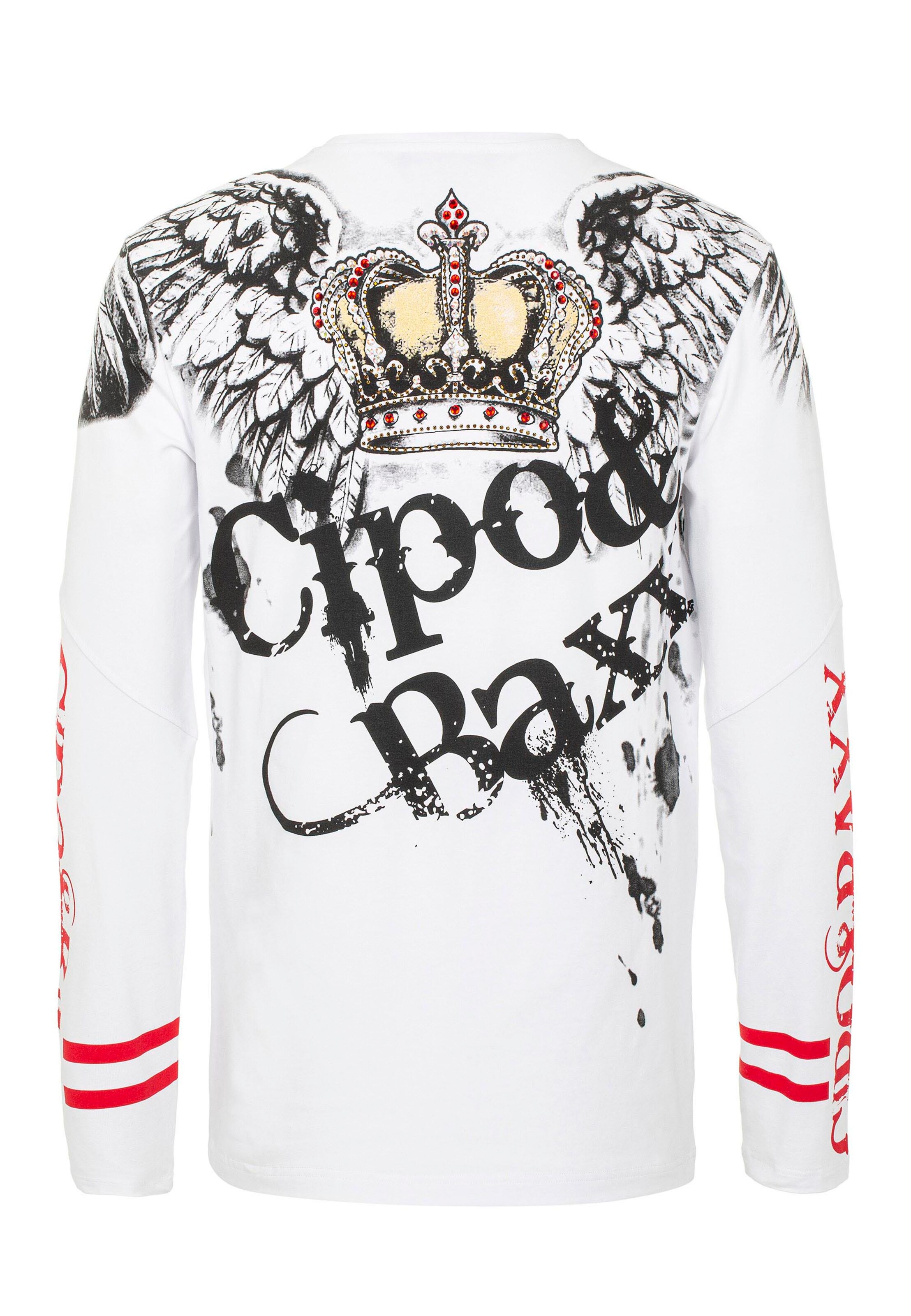 Sweat-shirt CIPO & BAXX en blanc