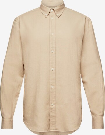 ESPRIT Button Up Shirt in Beige: front