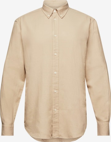 ESPRIT Regular fit Button Up Shirt in Beige: front