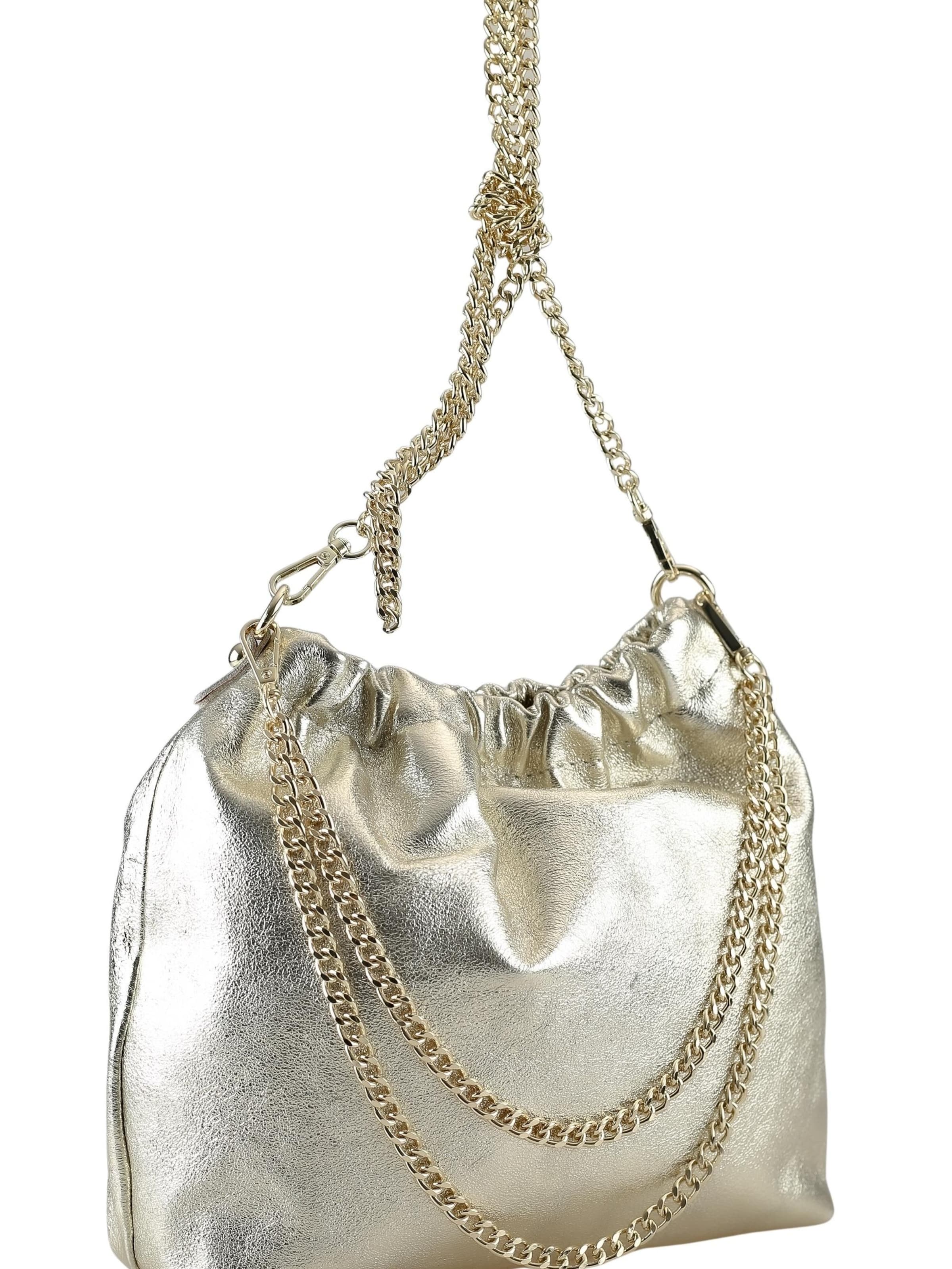COLLEZIONE ALESSANDRO Crossbody Bag 'Chicca' in Gold: front