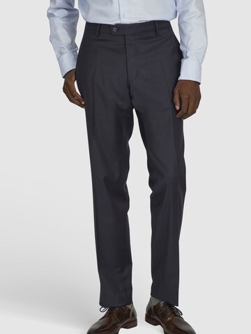 HECHTER PARIS Regular Pleated Pants in Blue: front