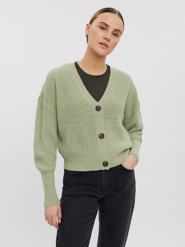 VERO MODA Gebreid vest 'Lea' in Groen: voorkant