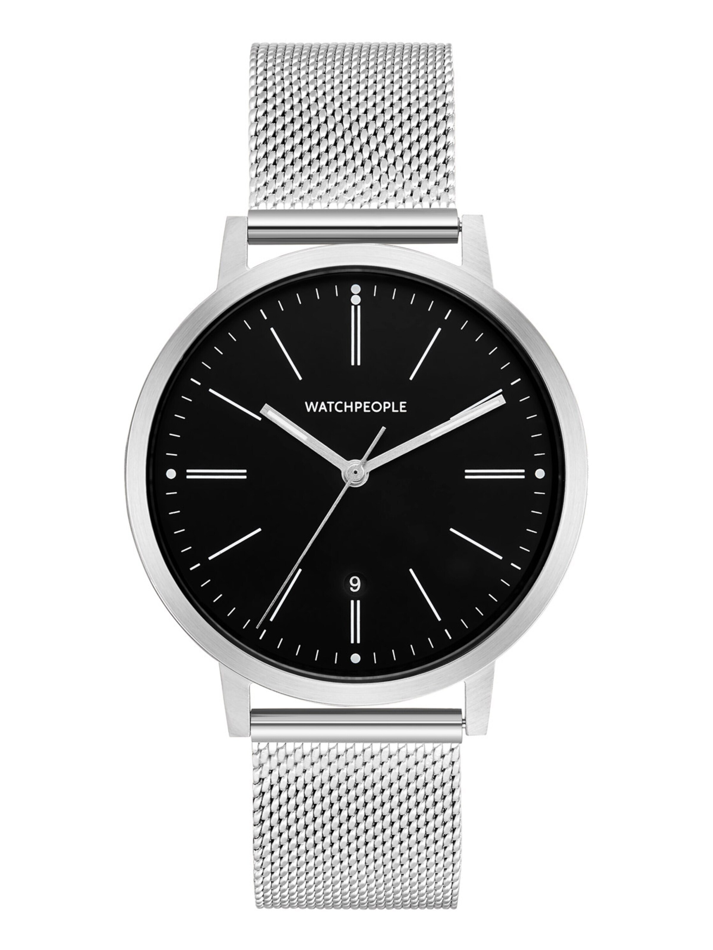 WALTER GROPIUS Analog Watch 'HIDDEN' in Silver: front