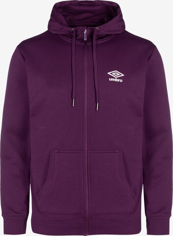 UMBRO Athletic Zip-Up Hoodie 'Core Zt' in Purple: front