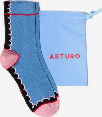 Calzino 'Arturo Smerlato' di Arturo in blu: frontale