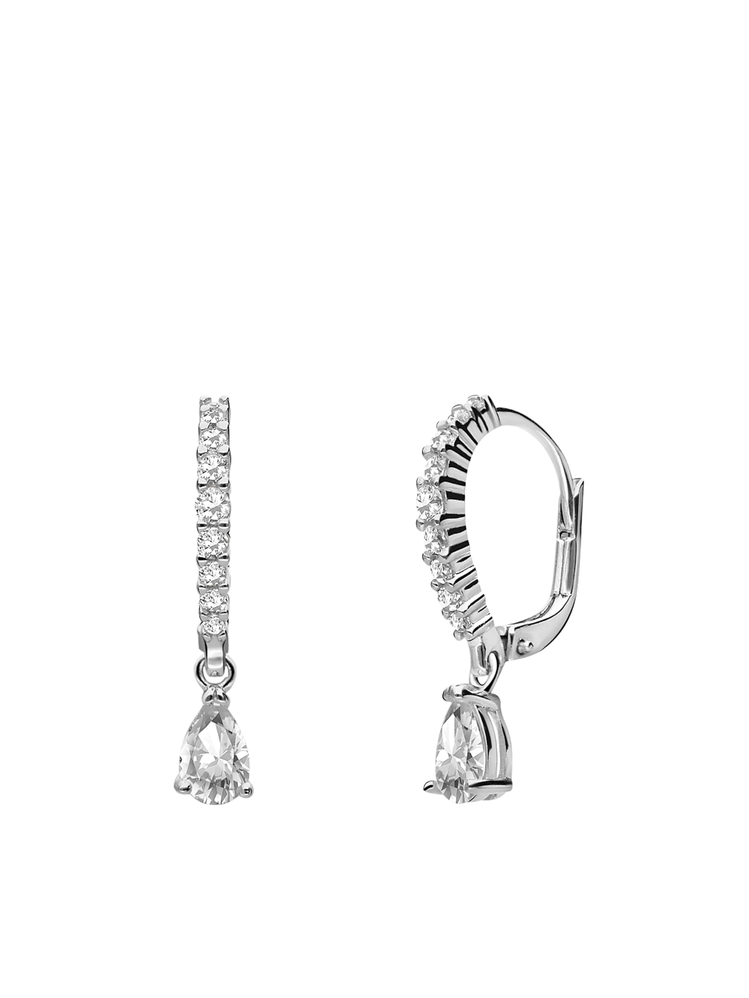 Boucles d'oreilles Lucardi en argent : devant