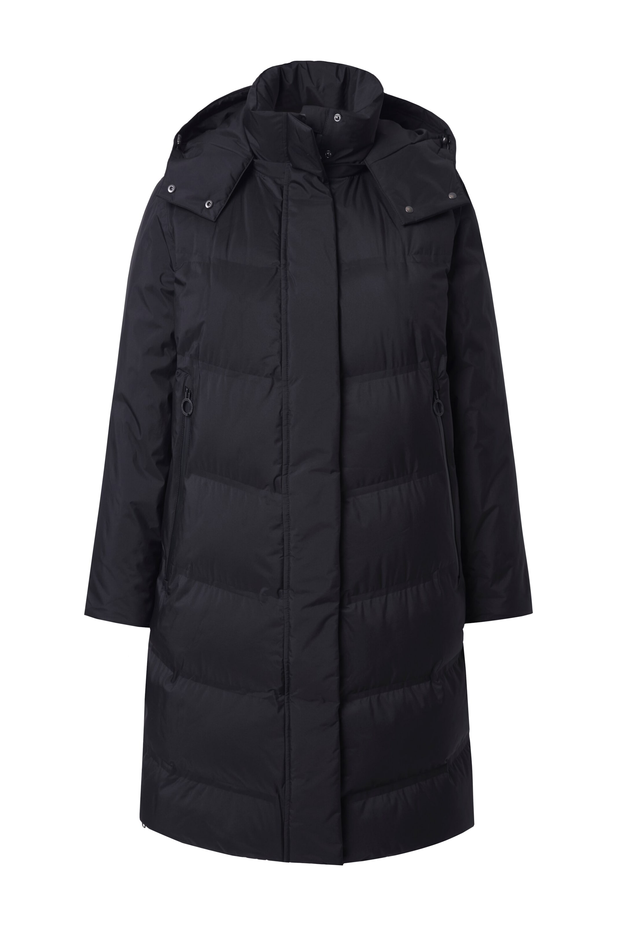 Ulla Popken Between-seasons coat in Black: front