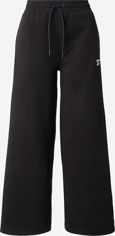 Reebok Wide Leg Urheiluhousut 'YARA' värissä musta: etupuoli