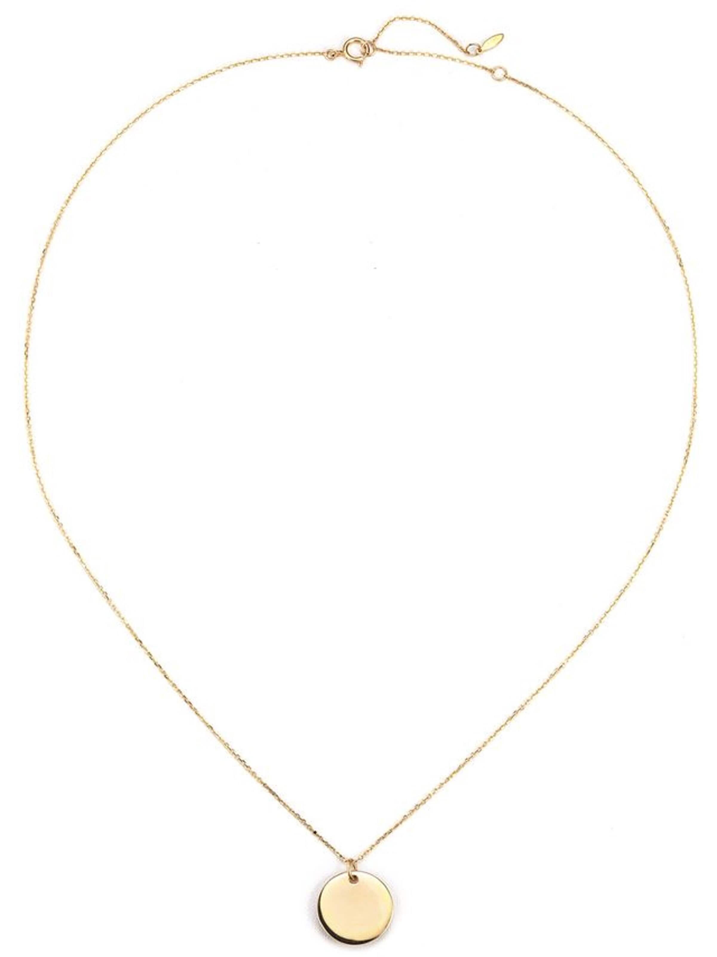Dear Me Necklace 'Medallion' in Gold: front