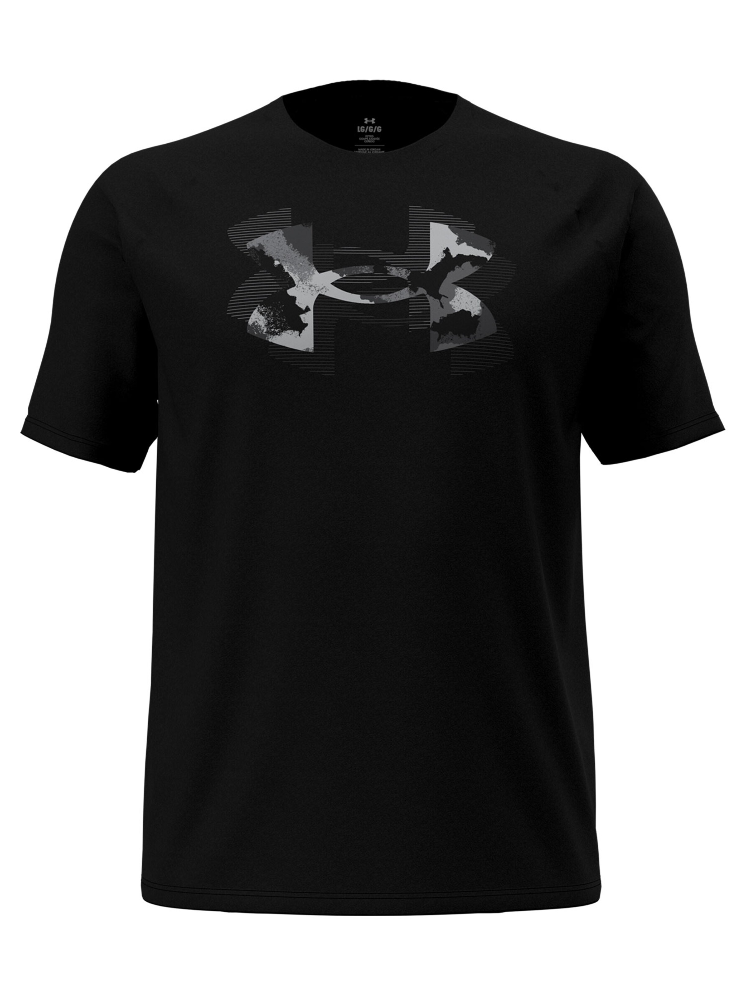 UNDER ARMOUR Funktionsshirt 'Tech™ Print Fill'‌‌‌‌‌‌‌‌‌ in Schwarz: Vorderseite