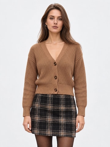 RYVAN Knit cardigan 'Strickjacken' in Brown: front