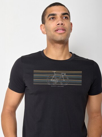 GREENBOMB Shirt 'Bike Happy' in Black