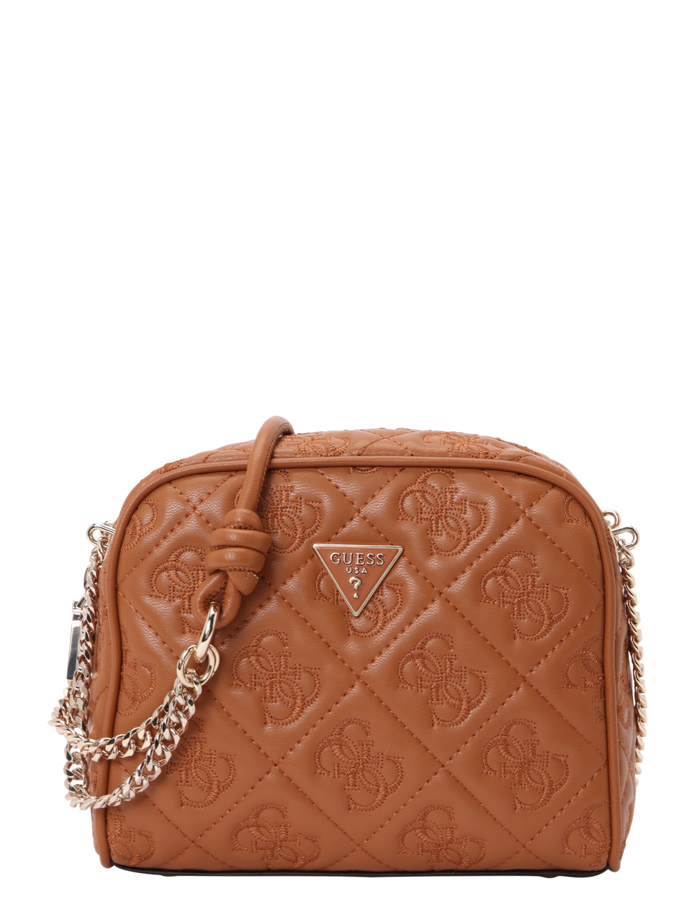 GUESS Umhängetasche 'ADELASIA CAMERA CROSSBODY' in Braun: Vorderseite
