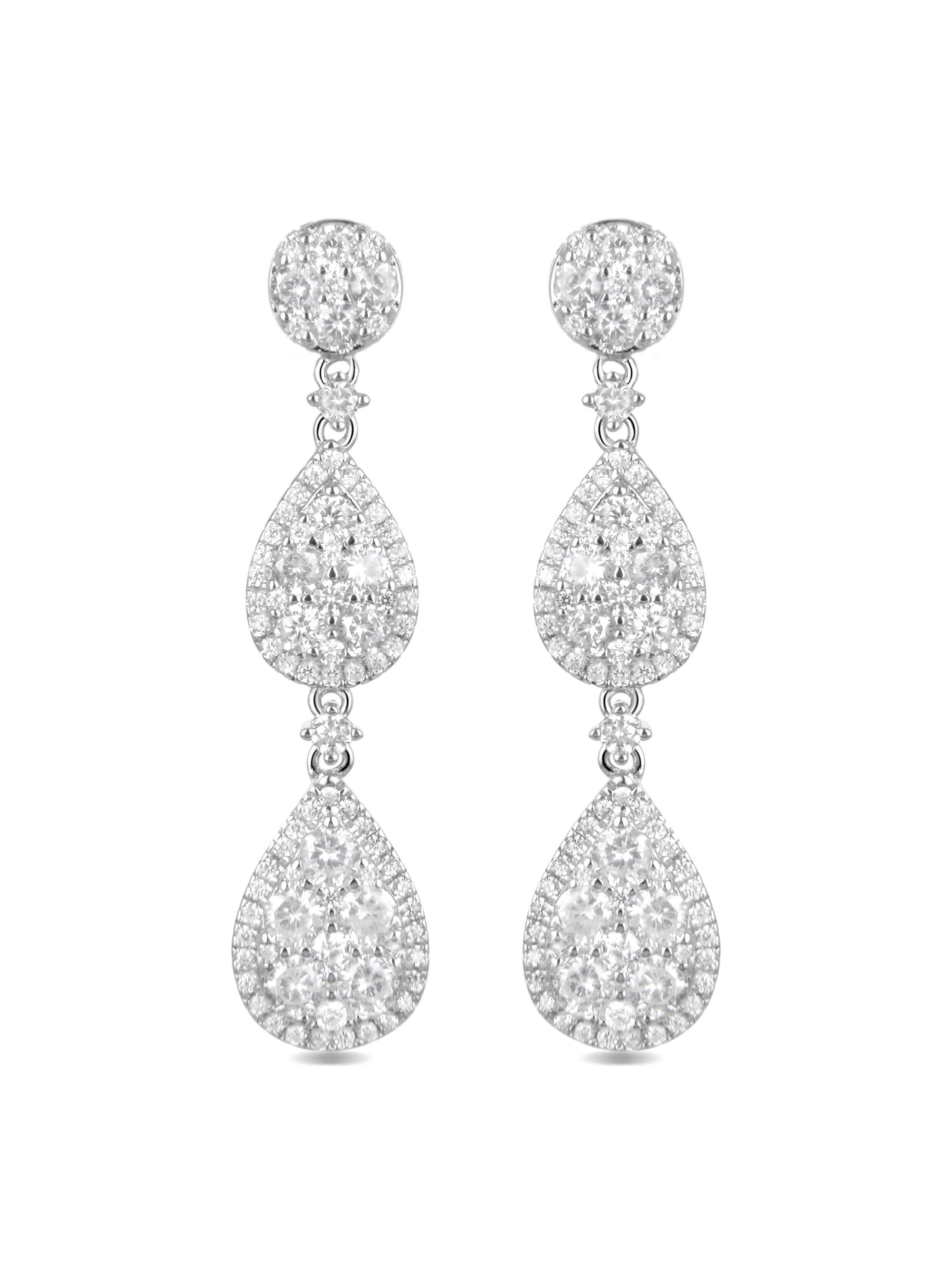 Luxenter Ohrringe 'Fredcrow' in weiß, Produktansicht