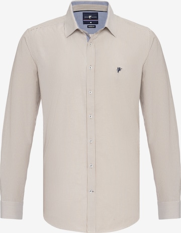DENIM CULTURE - Ajuste regular Camisa 'Dexter' en beige: frente