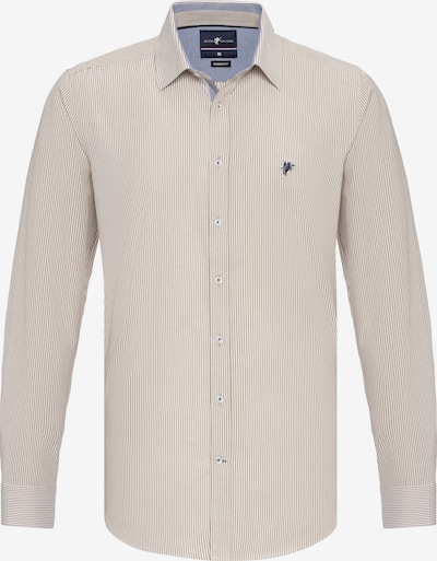 DENIM CULTURE Hemd 'Dexter' in dunkelbeige / marine / weiß, Produktansicht