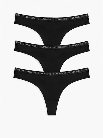 Panty 'Leafletic Women’s Mid Rise Brazilian' di LEAFLETIC in nero: frontale