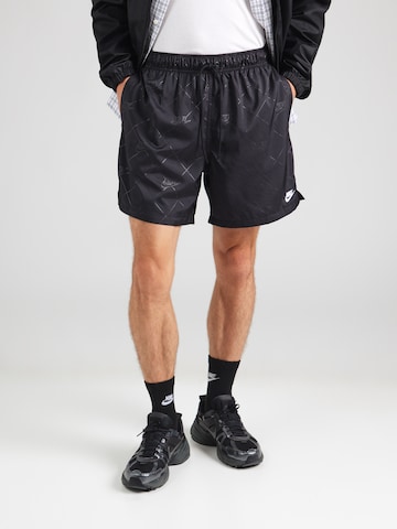 Nike Sportswear Обычный Штаны 'CLUB' в Черный: спереди