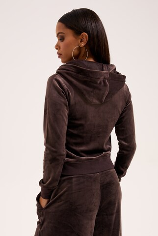 Juicy Couture Tall Кофта на молнии 'ROBERTSON' в Коричневый