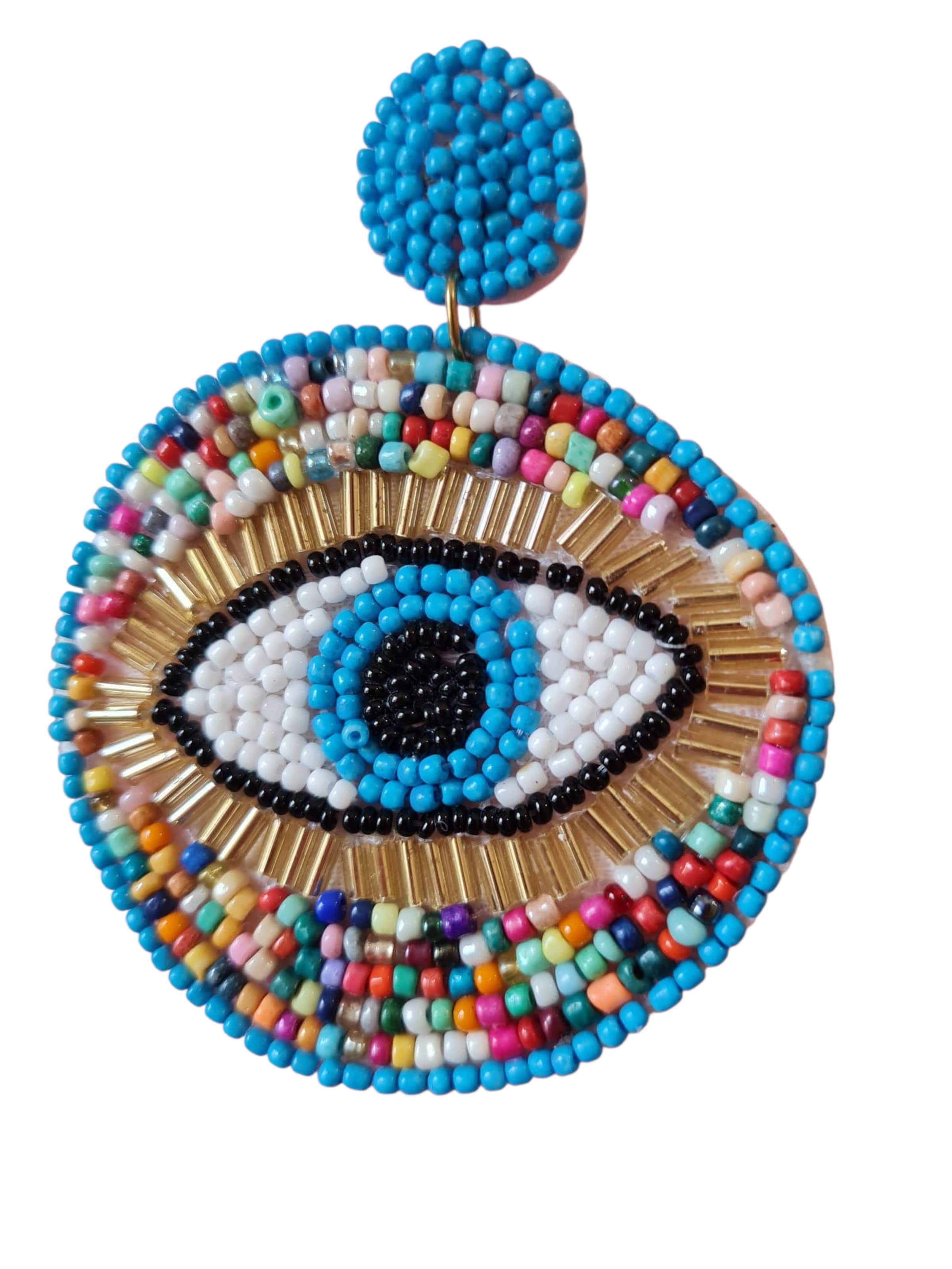PfauGermany Ohrringe 'Evil Eye'‌ in Blau