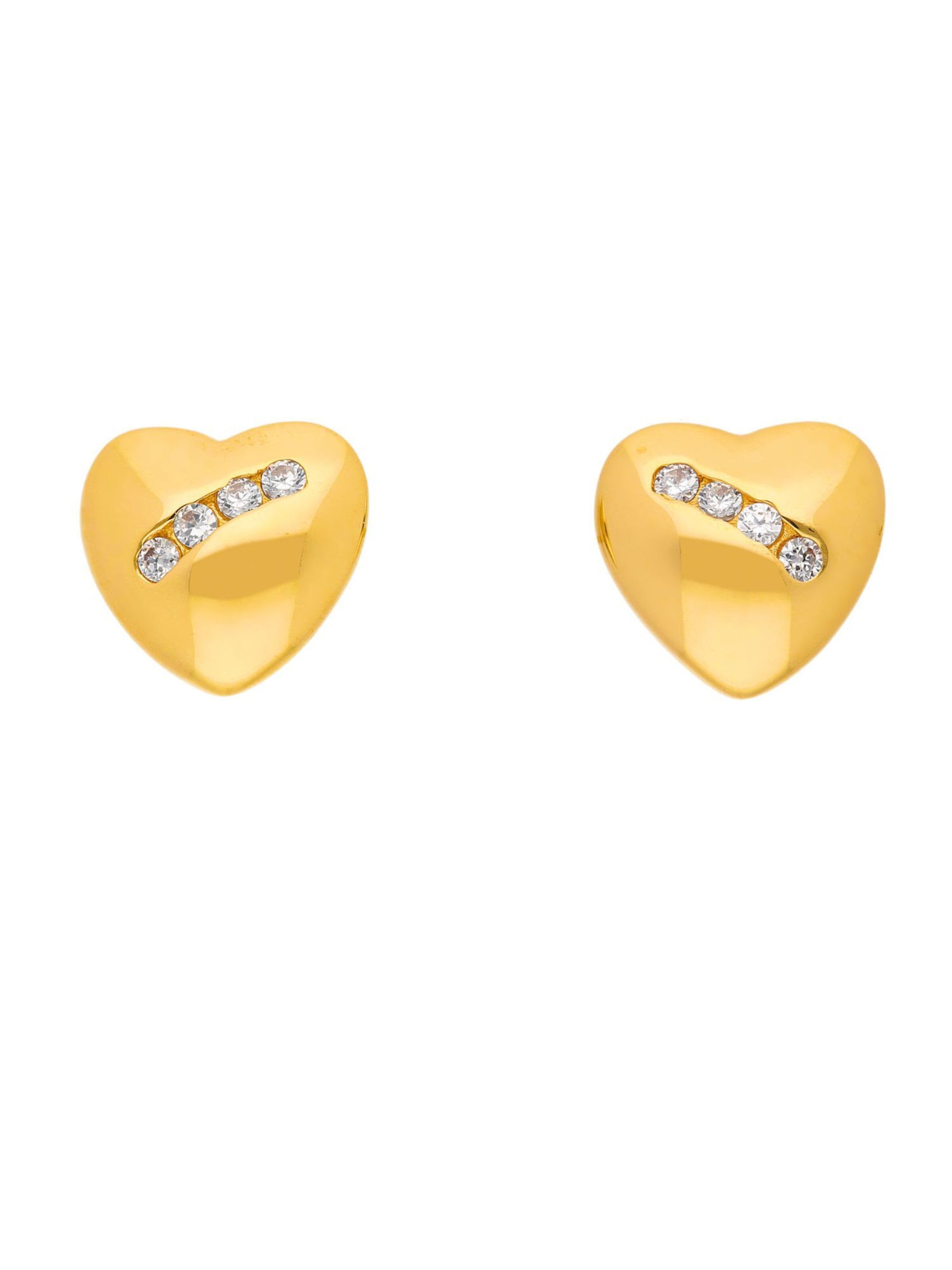 Adelia´s Ohrringe 'Herz' in Gold: Vorderseite