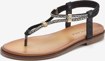 LASCANA Zehentrenner in Schwarz: Vorderseite