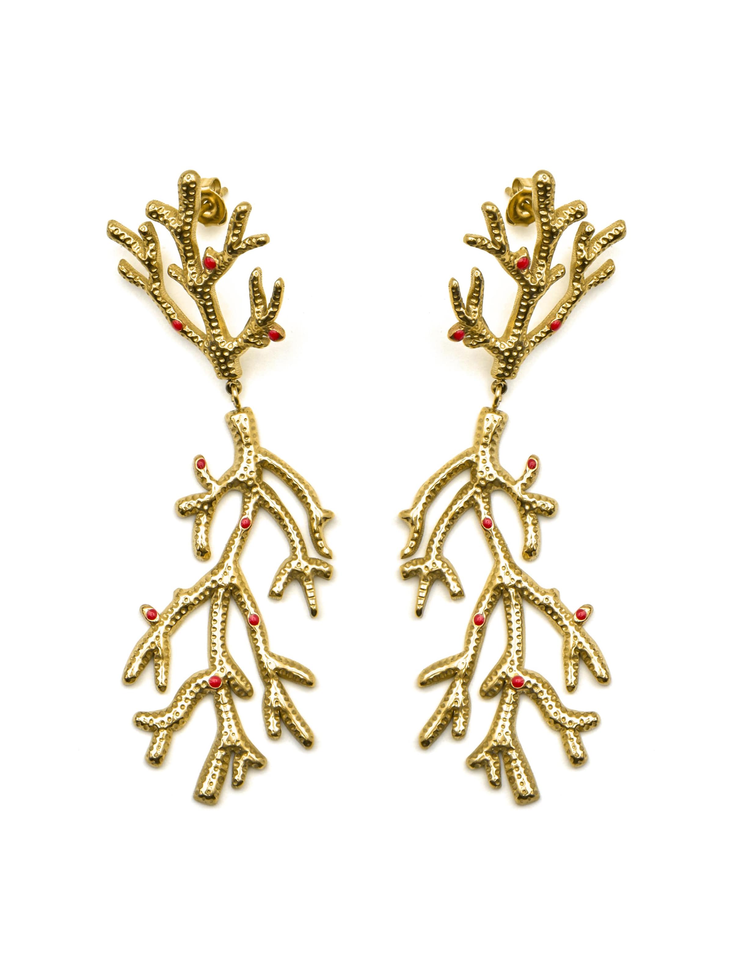 Boucles d'oreilles 'Ikuzol' Luxenter en or : devant