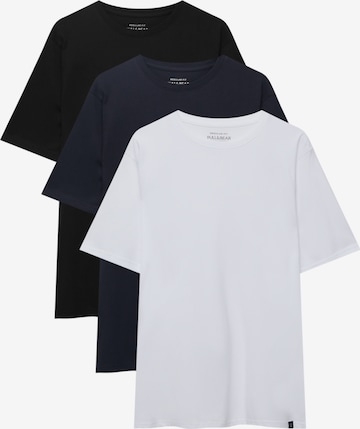 T-Shirt Pull&Bear en bleu : devant