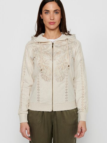 KOROSHI Sweatjacka i beige: framsida