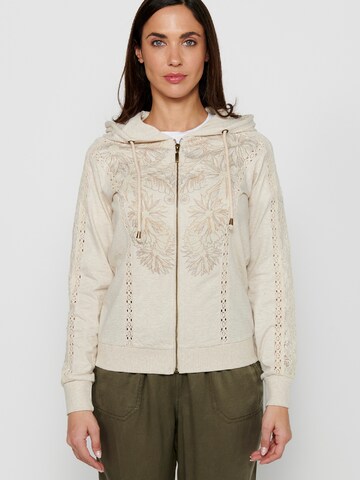 KOROSHI Sweatjacke in Beige: predná strana