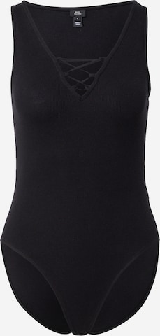 River Island Koszula body w kolorze czarny: przód